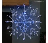52cm Light up Christmas Snowflake Dewdrop Silhouette with Twinkling LEDs