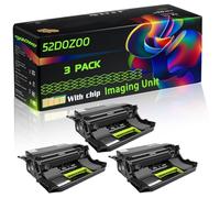 52D0Z00 Compatible for Lexmark Imaging Unit with Chip B2770adwhe MS710dn MS711dn MS810de MS810dn Printers (3 Pack Black)