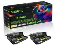52D0Z00 Compatible for Lexmark Imaging Unit with Chip B2770adwhe MS710dn MS711dn MS810de MS810dn Printers (2-Pack Black)