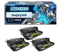 52D0Z00 Imaging Unit Compatible for Lexmark MX810dpe MS812dtn MX810dxpe MX811dpe Printers, With Chip Large Capacity 70000 Pages (3 Pack Black)