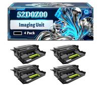 52D0Z00 Imaging Unit Compatible for Lexmark MX811dxfe MX812dpe MX811dxpe MX812dxpe Printers, With Chip Large Capacity 70000 Pages (4 Pack Black)