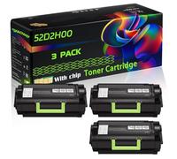 52D2H00 Compatible for Lexmark Toner Cartridge with Chip MS710dn MS810de MS810dn MS810dtn MS810n Printers (3 Pack Black)