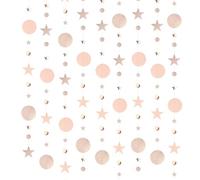 52Ft Reflective Star Paper Garland Glitter Star Garland Banner Party Decorations Hanging Paper Streamer for Birthday Wedding Bridal Baby Shower Bachelorette Anniversary Party Decoration(B)