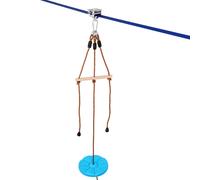 (52ft) VEVOR Zip Line Kit for Kids Adult Trolley Slackers Zipline Up to 500 lb