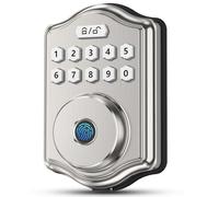 52HZ 52HZ Fingerprint Door Lock, Keyless Entry Deadbolt with Code, Voice Guidance, Anti-Peeping Password, Auto Lock, Easy to Install, Satin Nickel