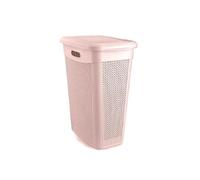 52L,50L,43L & 9L Plastic Slim Lid Bin Laundry Basket Clothes Washing Hamper Organiser Storage Container (43 Litre Soft Pink)