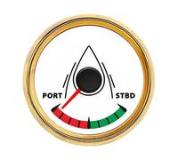 52mm 0-190ohm Waterproof Boat Marine Rudder Angle Indicator With Sensor 7 color Backlight for Car Truck(Double tumble holder)