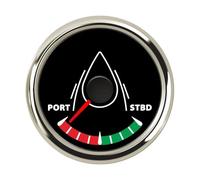 52mm 0-190ohm Waterproof Boat Marine Rudder Angle Indicator With Sensor 7 color Backlight for Car Truck(Ivory)