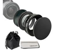 52mm 0.45X Wide Angle Lens,with Macro Photography,Enhanced Shooting Magnification,Compatible with All 52mm DSLR Camera Lenses +Lens Cleaning Cloth