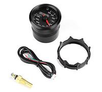 52mm 2 Inch Water Temperature Meter Gauge with Sensor for 12 Volt Vehicles, 7 Color LED Display Digital Water Temp Gauge, 40 to 140 Celsius Range, High Speed Stepper Motor for
