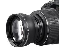 52mm 2X Telephoto Lens HD Converter, Magnification for Camera Mounts, Waterproof Scratch Proof Design
