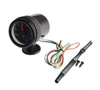 52mm Car RPM Tachometer Gauge LED Super White Display Black Housing Clear Night Visibility 0-8000 RPM Adjustable Cylinder Red Needle Easy Install For 12V Motors Most Vehicles