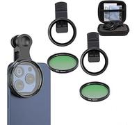 52mm Clip-0n Cpl Phone Camera Lens FILter Kit,Circular Polarizer Polarizing Filter Compatible with Most Cell PHones,Portable Polarizer Camera Lens,Clip-On Phone CAMera Filter Kit (2 Set)