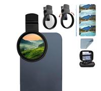 52mm Clip-0n Cpl Phone Cameralens Filter Kit, 2025 New Circular Polarizerpolarizing Filter Compatible with Mostcell Phones, Clearer HD Backlight Phone Filter Set(Black X2)