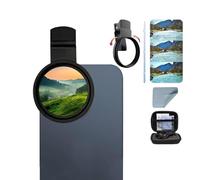 52mm Clip-0n Cpl Phone Cameralens Filter Kit, 2025 New Circular Polarizerpolarizing Filter Compatible with Mostcell Phones, Clearer HD Backlight Phone Filter Set(Black)