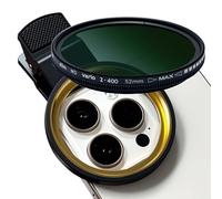 52mm Clip-on ND 2-400 Phone Camera Filter for iPhone 15 14 13 12 11,Samsung BLU, Motorola, Xiaomi and Other Smart Phones