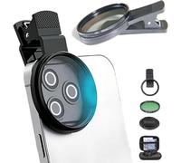 52mm Clip-On Phone Camera Lens Filter Kit, 2025 Upgrade Circular Polarizing Filter for Mostcell Phones, Smartphones Portable Polarizer Camera Len