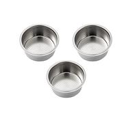 52mm Coffee Portafilter Basket, 2 Cups Double Layer Stainless Steel Pressurized Coffee Filter Basket Bottomless Portafilter Espresso Machines Accessories for Breville Gustino Electrolux 3PCS