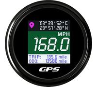 52mm Digital GPS Speedometer Gauge 0-999MPH Knots Km/H With LCD Odometer For Car Boat Motorcycle