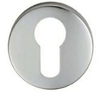52mm Euro Profile Open Escutcheon 8mm Depth Concealed Fix Satin Aluminium