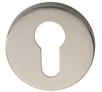 52mm Euro Profile Round Escutcheon Concealed Fix Bright Stainless Steel