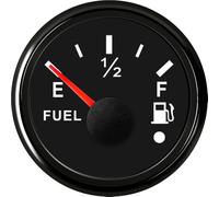 52mm Fuel Level Gauge 0-190ohm, Fuel Indicator Oil Tank Level Meter 7Colors Backlight Universal for Car Boat