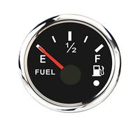 52mm Fuel Level Gauge, Waterproof Digital Fuel Level Indicator 0-190 ohm with Alarm Light For Car Boat Yacht Truck
