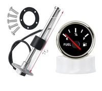 52MM Fuel Level Gauge with Sensor 150MM 200MM 250MM 0-190ohm Oil(GaugeX200mmSensor BS)