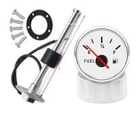 52MM Fuel Level Gauge with Sensor 150MM 200MM 250MM 0-190ohm Oil(GaugeX200mmSensor WS)
