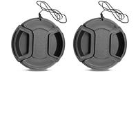 52mm Lens Cap Cover Compatible for Nikon NIKKOR AF-S 18-55mm Lens, Compatible for Canon EF-M 18-55mm 55-200mm, 2-Pack
