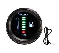 52mm Oil Fuel Level Gauge Meter Indicator, LED Flashing Reminder for 8-18V Vehicles, High Accuracy Fuel Level Sensor with Red Green LED Warning, Universal Fit for Car Motorcycle