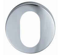 Loops 52mm Oval Profile Open Escutcheon 8mm Depth Concealed Fix Satin Steel in Metallics Loops Metallics