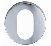 Loops 52mm Oval Profile Open Escutcheon 8mm Depth Concealed Fix Satin Steel in Metallics Loops Metallics