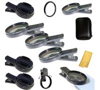 52mm Polarized Smart Phone Lens, 52mm Polarized Smart Phone Filter, Clip-On Cpl Camera Lens Filter Kit Phones Polarizeds with Rotating Frame & Protective Cover, for iPhone (3set)