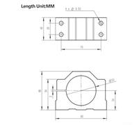 52mm Spindle Clamp Aluminum Bracket Fixture for CNC Machines - -Machined, Rust-Resistant, Includes 4 M6x60 Mounting Screws, Industrial Metalworking