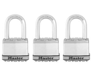 52mm Steel Heavy Duty Padlocks, 3 Pack - M5EURTRILF