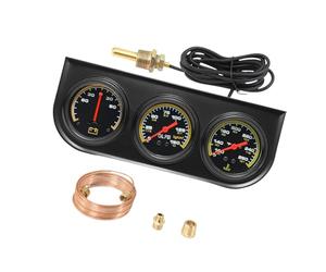 52MM Triple Meter Cluster with Backlight Display for Oil Pressure Water Temp and Electrical Data Real Time Engine Diagnostics