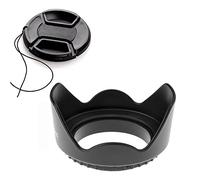 52mm Tulip Flower Lens Hood & 52mm Lens Cap Compatible for Nikon AF-S 18-55mm Lens, for RF 35mm f/1.8 Lens (1+1Pack)