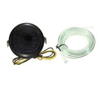 52mm Turbo Boost Pressure Gauge Meter with Smoked Lens, Illuminated Pointer, Blue Red LED Display, 35 Psi Measurement, Complete Installation Kit, Black