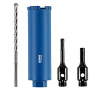 52mm x 150mm Long Diamond Core Drill Bit Set With Hex + SDS Adapter | For Concrete Masonry Brick Block Stone Granite. Includes SDS Adapter, Hex Shank Adapter & Centre Drill Bit / Pilot Drill Bit