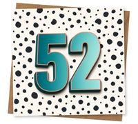 52nd Birthday Card for Her, Funny Design