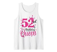 52nd Birthday Queen, 52 Birthday Girl, 52nd Years Old Bday. Tank Top