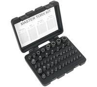 Loops 52pc TRX SECURITY Master Set Sockets & Bits - 1/4" 3/8" 1/2" Drive Male & Female Loops Multicolor