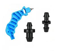 52Pcs Drip Irrigation Puncher Kit 1/4 Inch Two Tools Barbed Connectors | Ergonomic handles for ensure comfort Use for gardens greenhouses raised beds for durable plastic resists wear