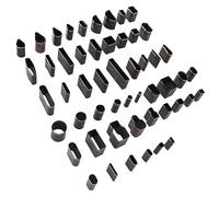 52Pcs Hollow Punch Cutter Set, High Carbon Steel Leather Punch Mold with Rich Sizes and Styles, Box Packed Hole Cutter for DIY Handicraft, Belts, Phone Cases and Polymer