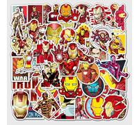 52pcs Iron Man Stickers Superhero Comic Legends Waterproof Sticker for Laptop Luggage Phone Water Bottle Skateboard Car Bike,Vinyl Cartoon Marvel Sticker for Kids