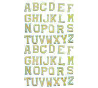 52pcs Iron on Letters Clothing Appliques DIY Embroidered Patches