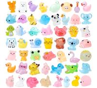 52Pcs Luminous Mini Resin Animals 52 Styles Miniature Glow in the Dark Resin Animal Figures to Hide Tiny Small Little Ducks Turtles Dinosaurs and Frogs for Micro Landscape Dollhouse Fairy Garden Decor