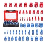 52Pcs Nut and Bolt Thread Checker Aluminum Alloy Bolts Size and Thread Gauge Wear Resistant Nut and Bolt Thread Gauge Kit Bolts Thread Identifier for Narrow and Tricky Area Tight Space Size Check