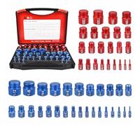 52PCS Thread Checker, Nut and Bolt Thread Checker, 28PCS Inch & 24 Metric Box Set Thread Gauge, Thread Checker Kit Suitable for Nut Bolt Size Finder on Tricky and Narrow Area Workshop Garage